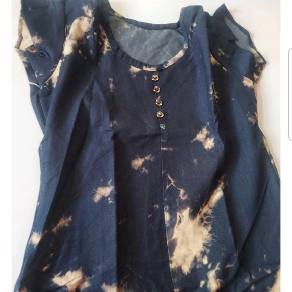 Denim Kurta Tie Dye - Picture 4 of 6